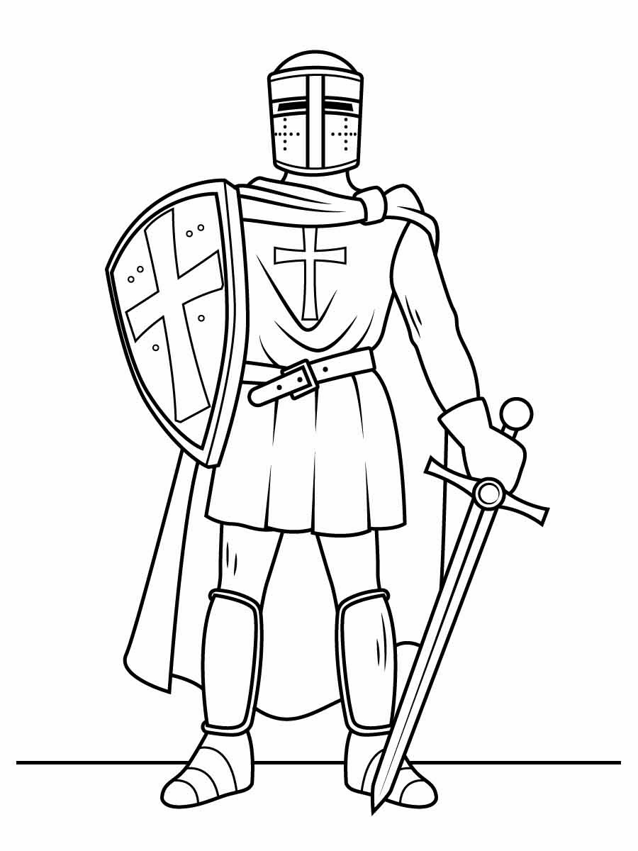 Knight coloring pages