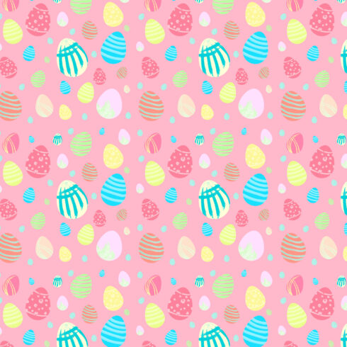 Seamless pattern with easter eggs of the same color cover image.