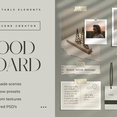 Scene Creator Mood Board Mockup Kit cover image.