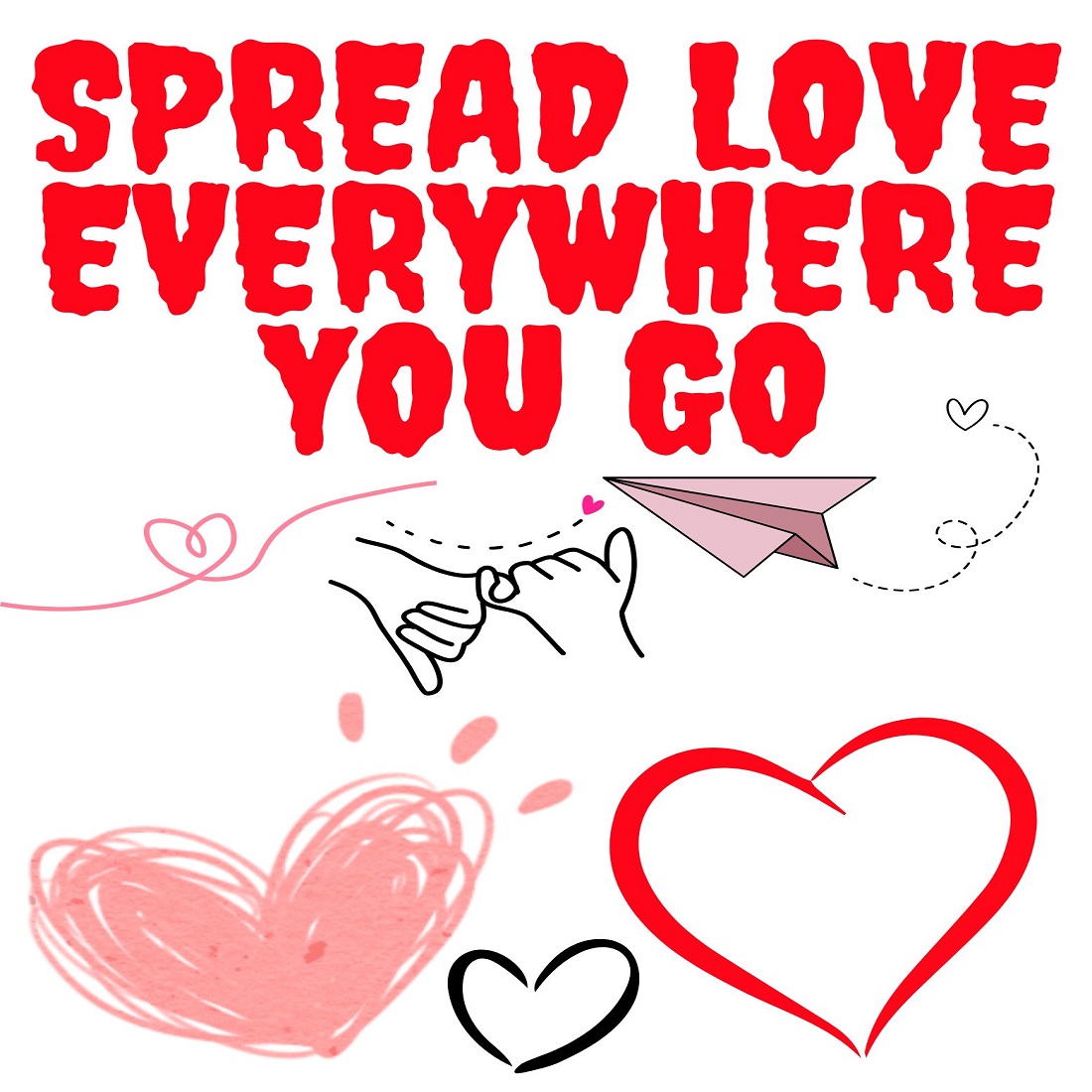 spread love everywhere you go best logo design for t-shirts and more etc preview image.