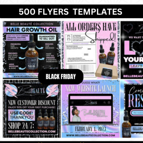 500 FLYERS TEMPLATES cover image.