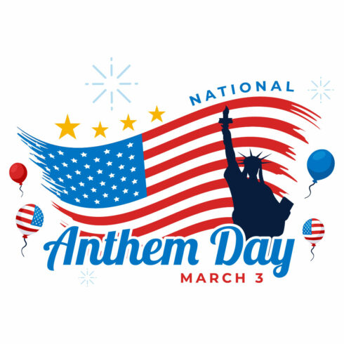 12 National Anthem Day Illustration cover image.