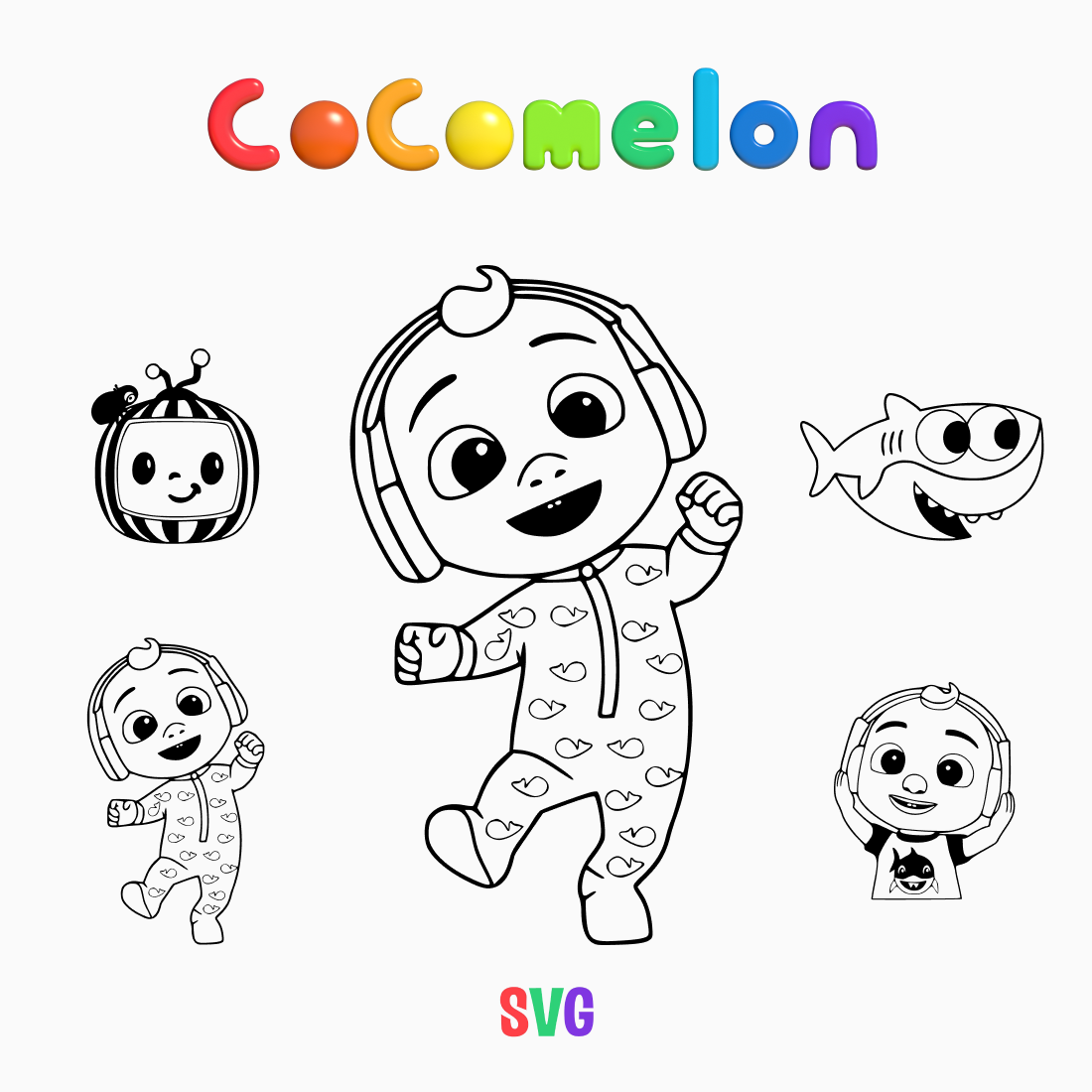 Cocomelon Silhouette SVG