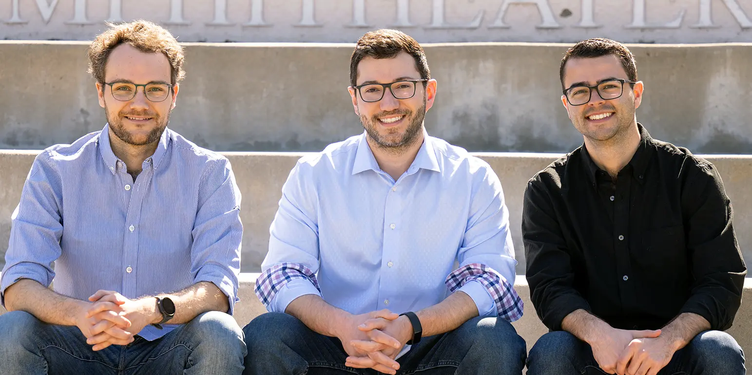 Photo of Tim Gamble, Nicolas Lassaux and Marc Rutzen, Co-Founders of HelloData.ai