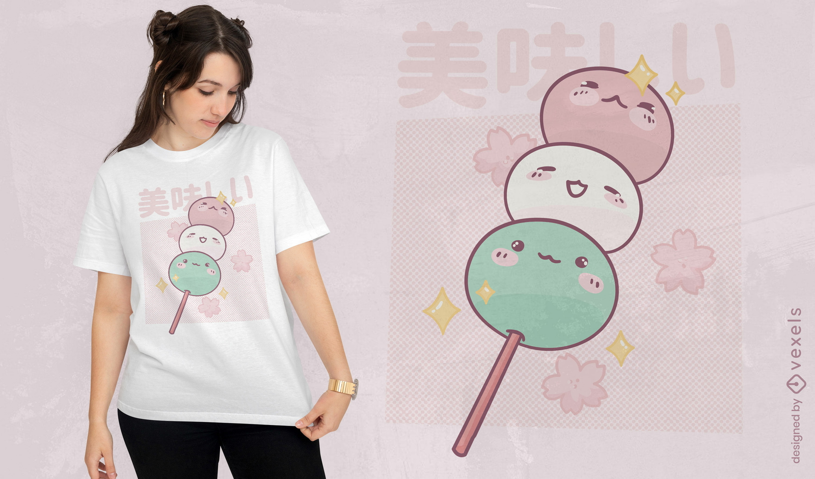 Kawaii Mochis Essen T-Shirt Design