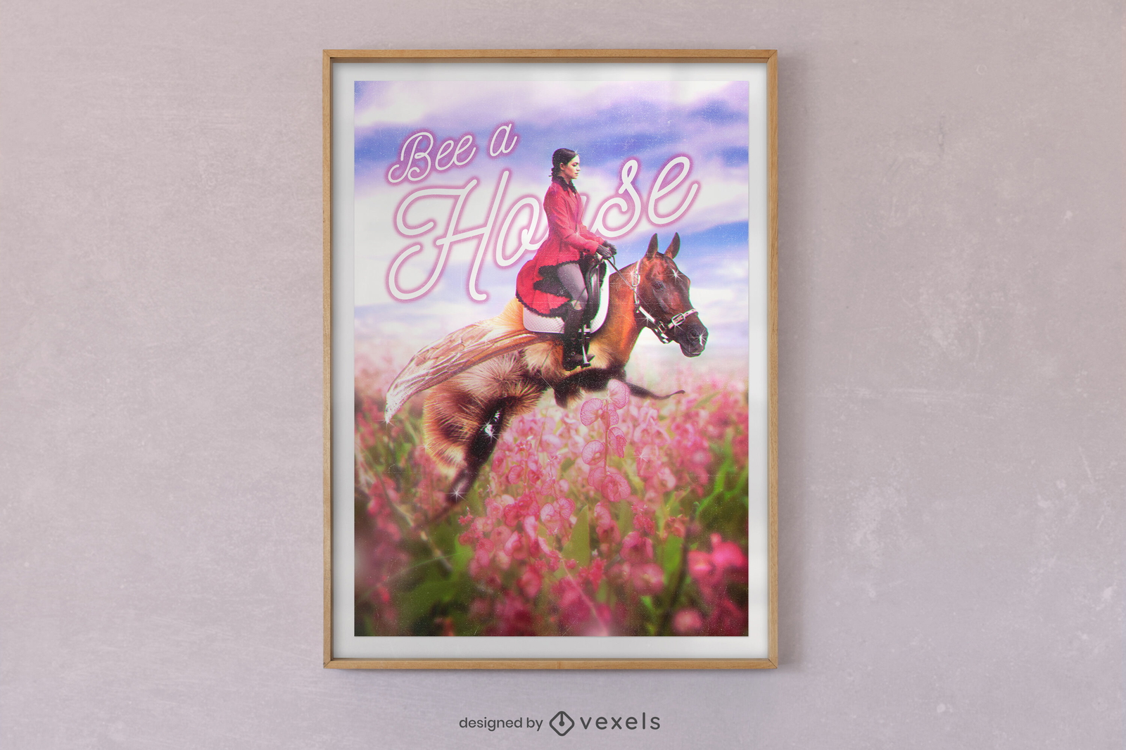 Biene-Pferd-Poster-Design