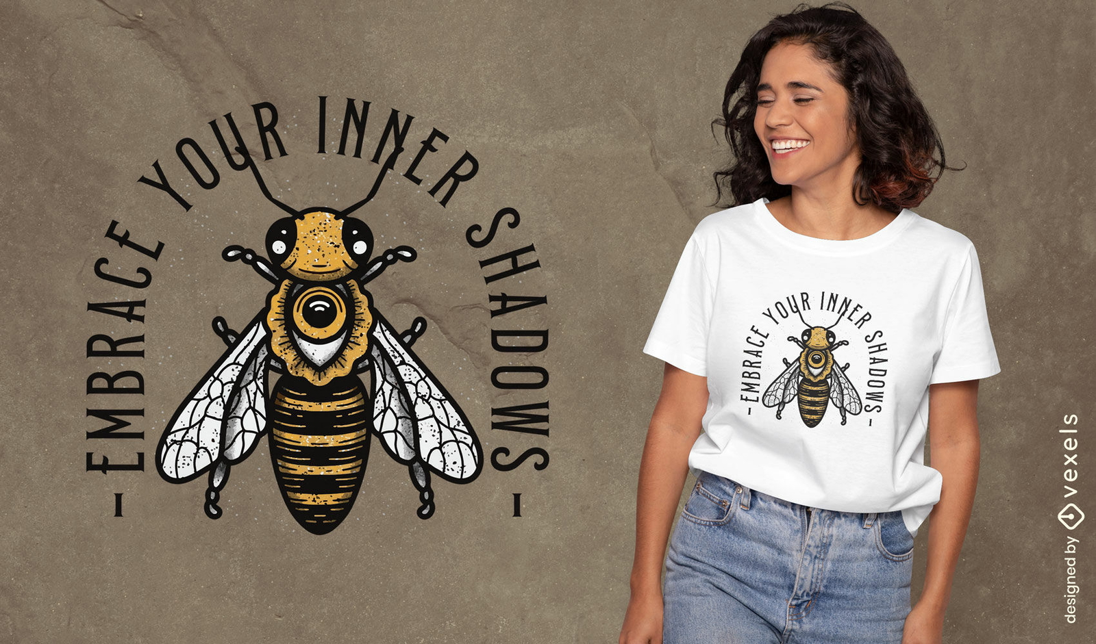 Innere Schattenbienen-T-Shirt-Design