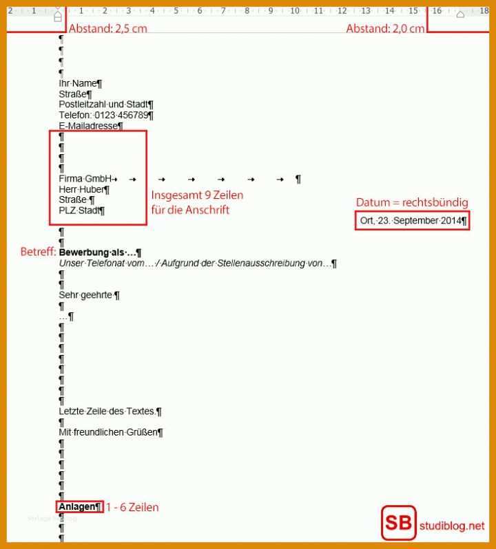 Word Anschreiben Format - Brazil Network