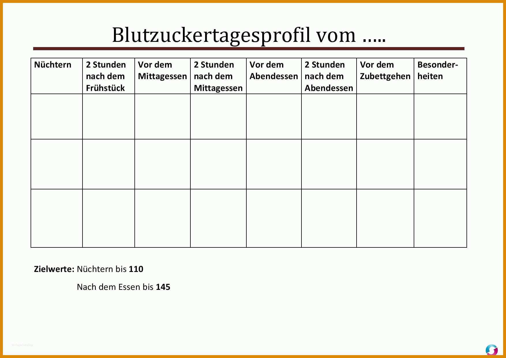 Original Vorlage Sonstiges Teramed Blutzucker Tabelle Zum 562712 ...