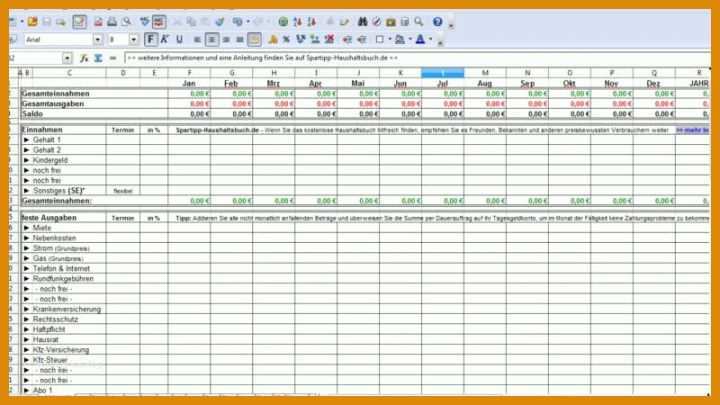 Toll Haushaltsbuch Excel Vorlage Kostenlos 2019 800x450