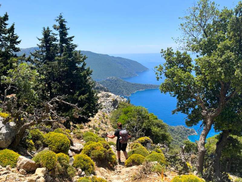 hiker on a lycian way tour