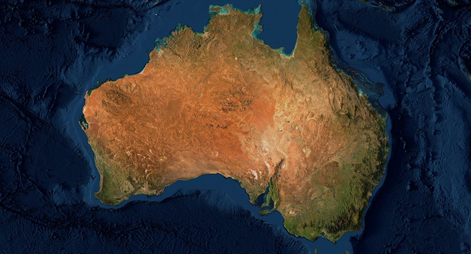 Australia without water 3D model | Custom 3D Models and 3D Maps