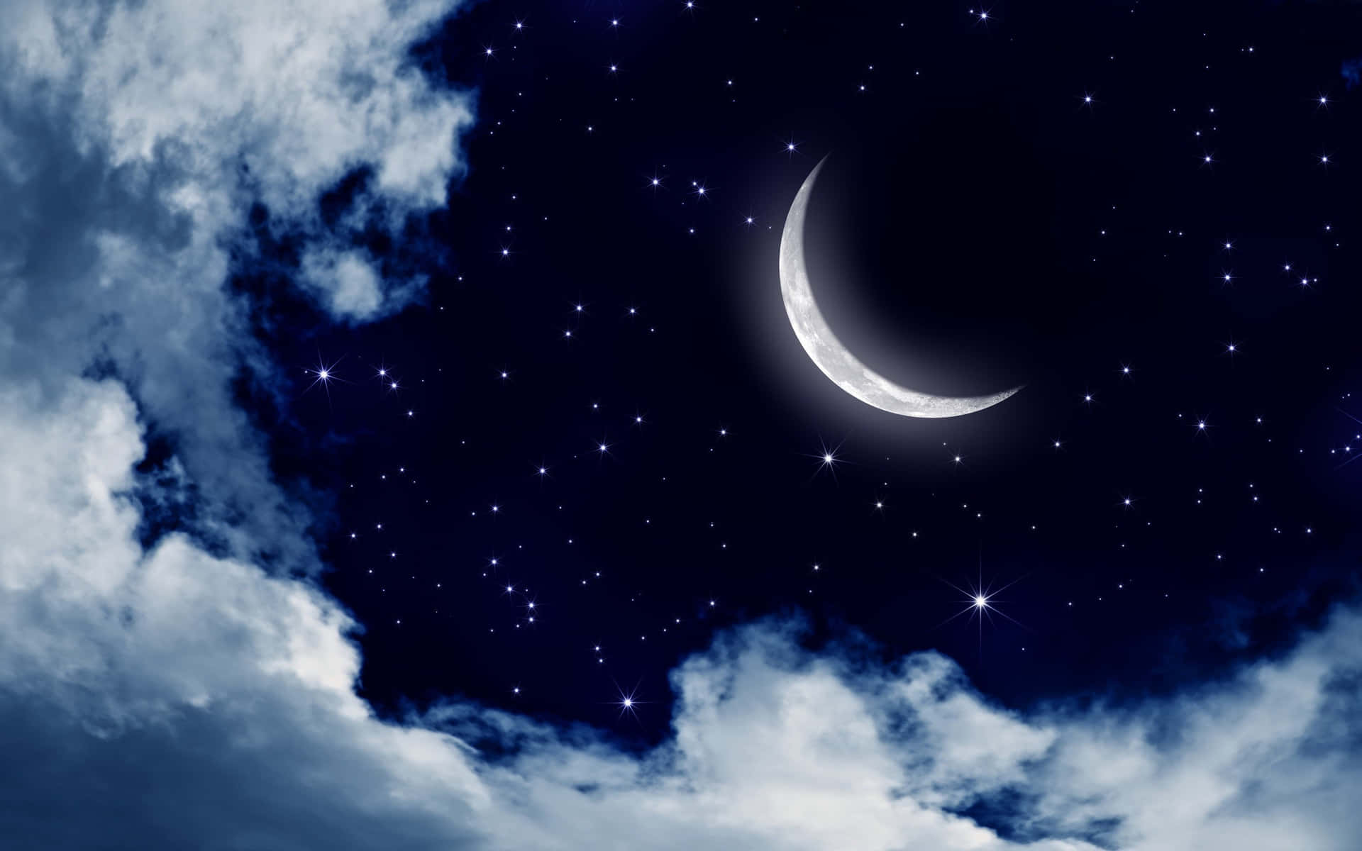 Night Sky Moon Pictures Wallpaper