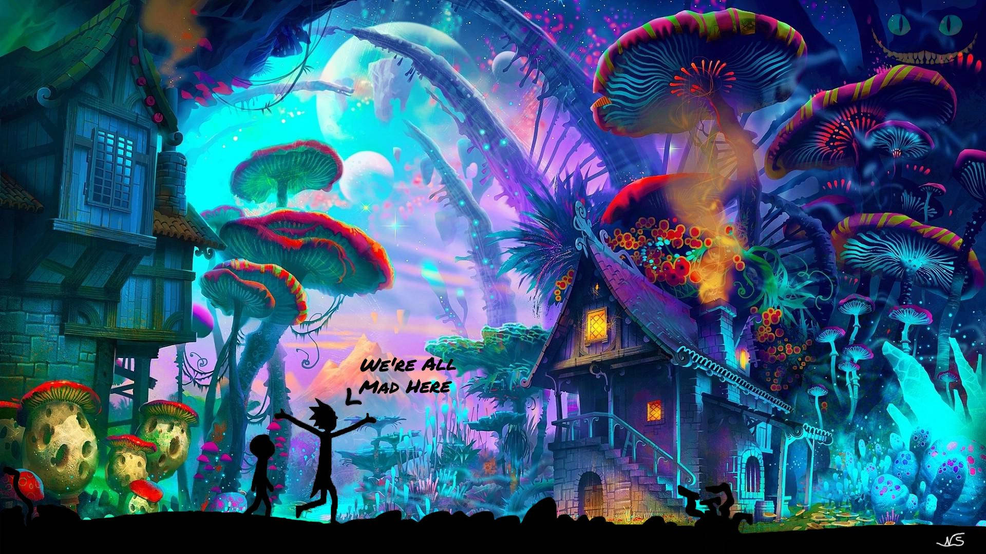 Rick Och Morty Trippy Wallpaper