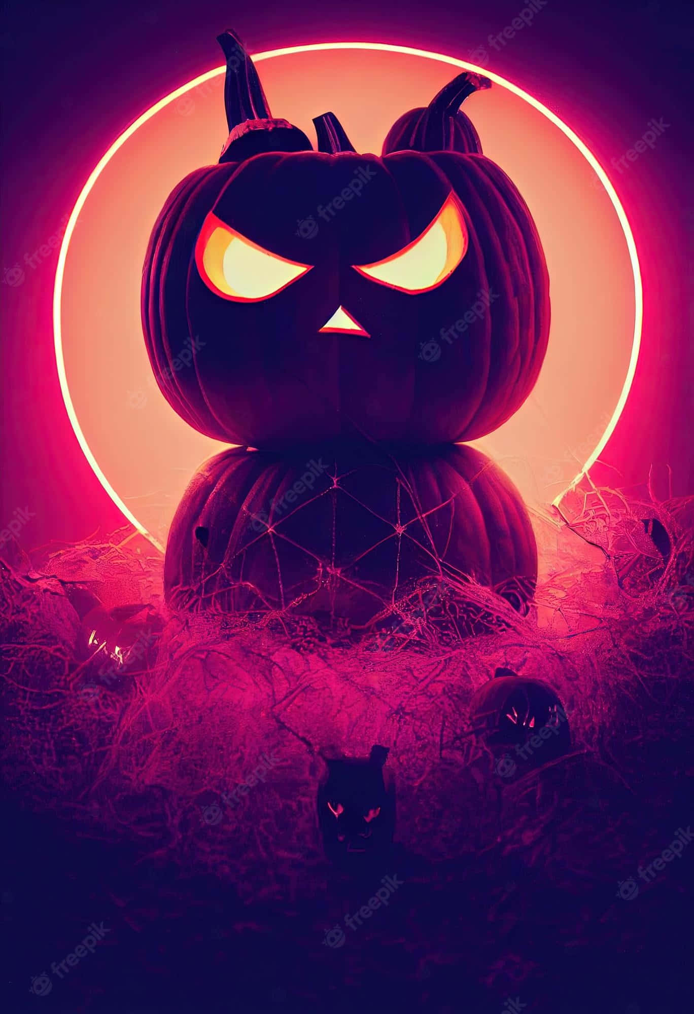 Download Neon Halloween Wallpaper | Wallpapers.com