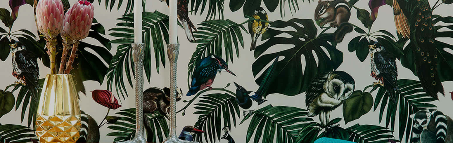 Aesthetic Jungle Desginer Wall Wallpaper