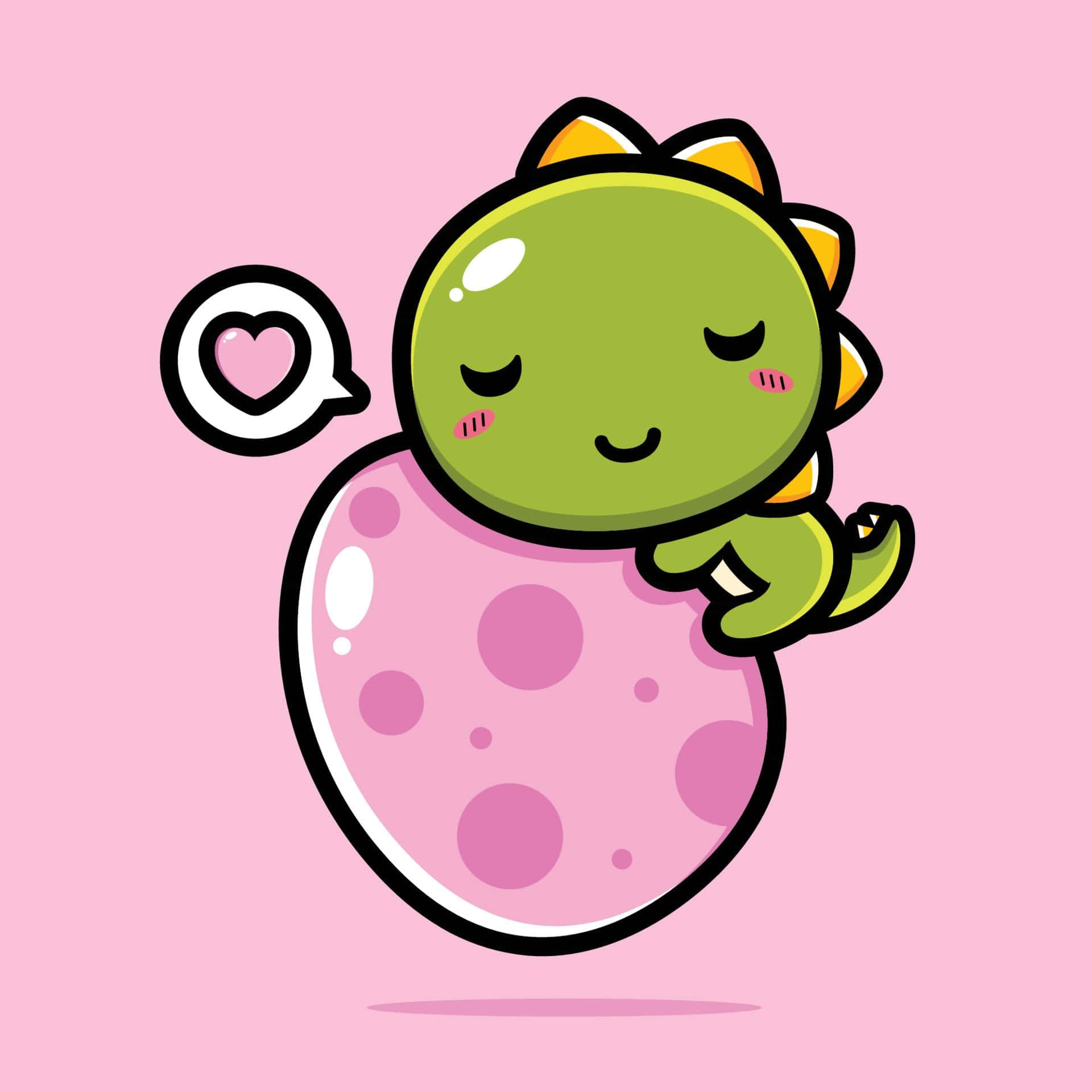 Cute Dino Pink Egg Picture