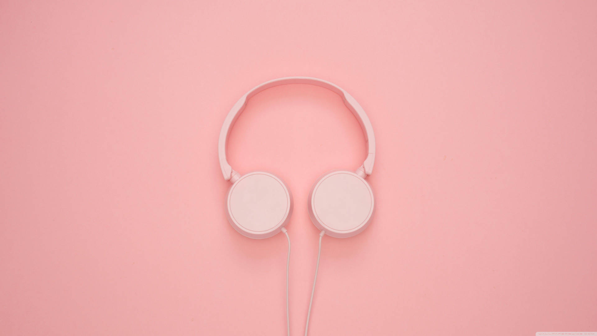 Headphones Aesthetic Pink Desktop Wallpaper