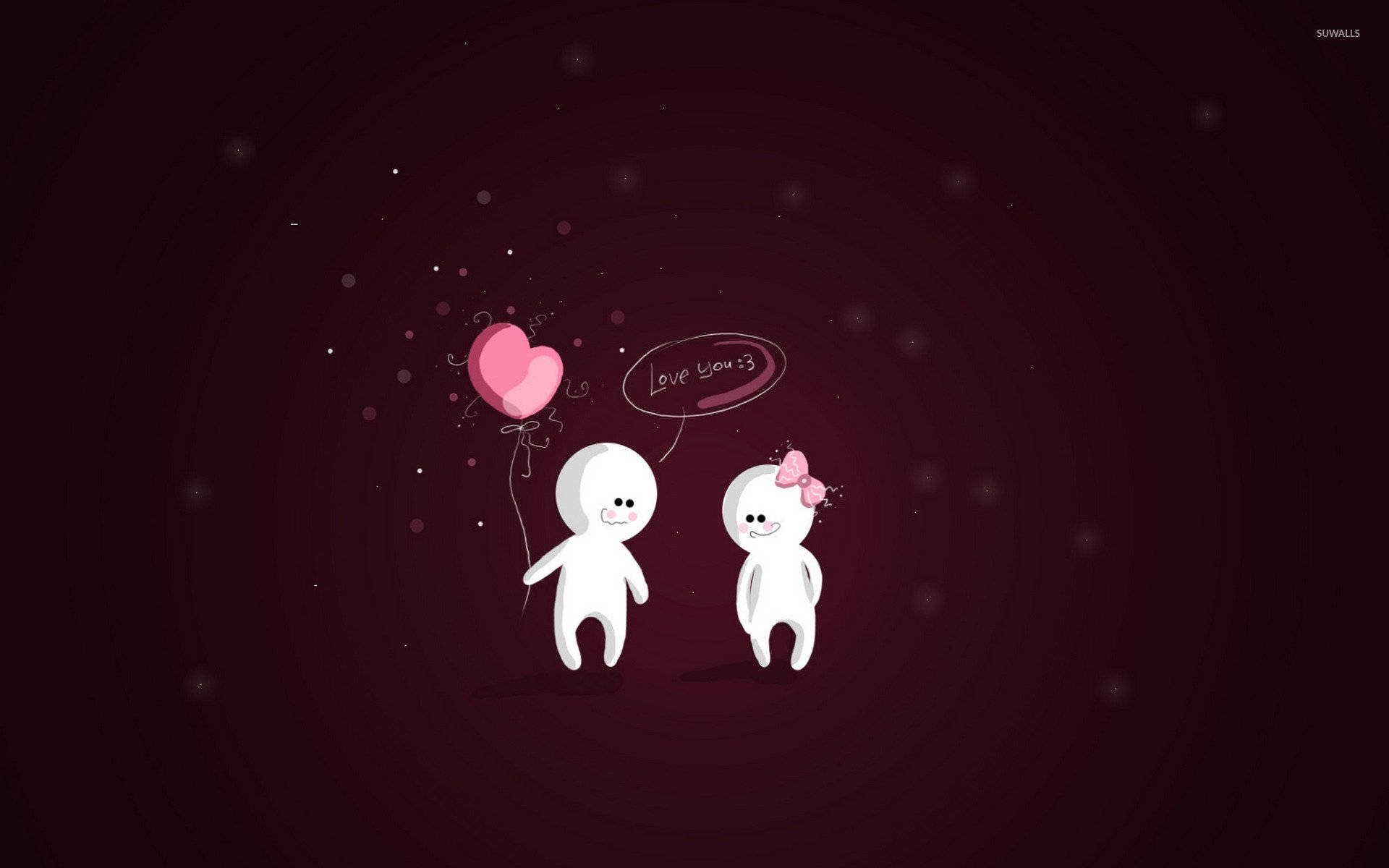 Love Art Cartoon Characters Wallpaper