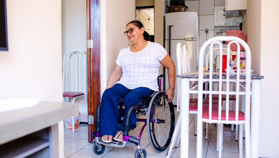 employee in a wheelchair