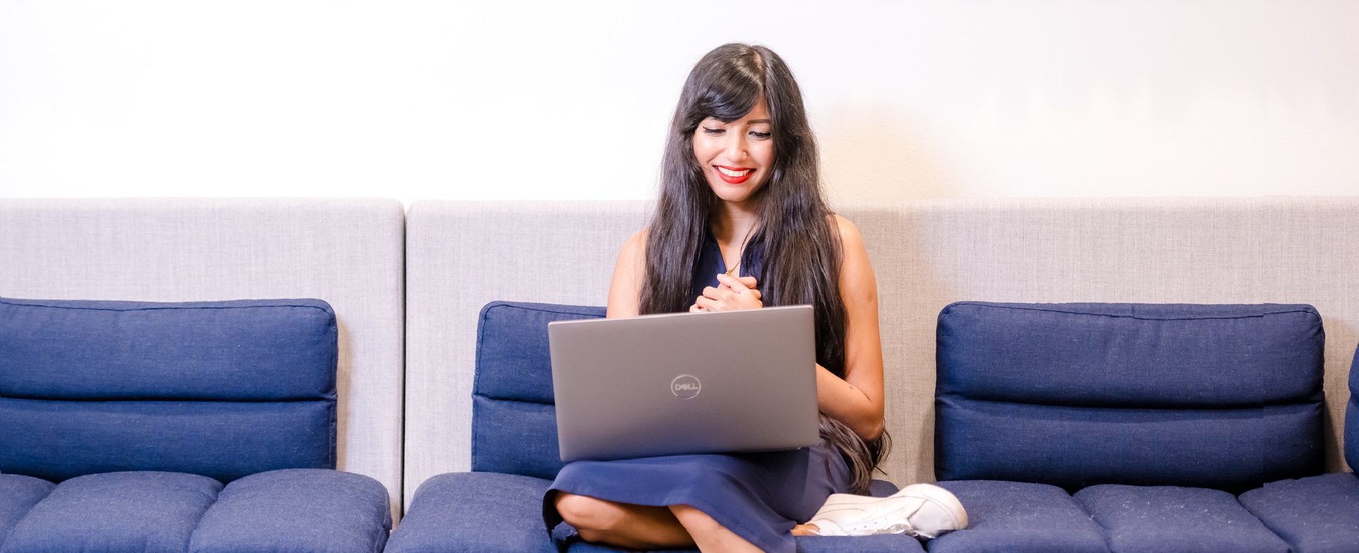 woman sitting at laptop 