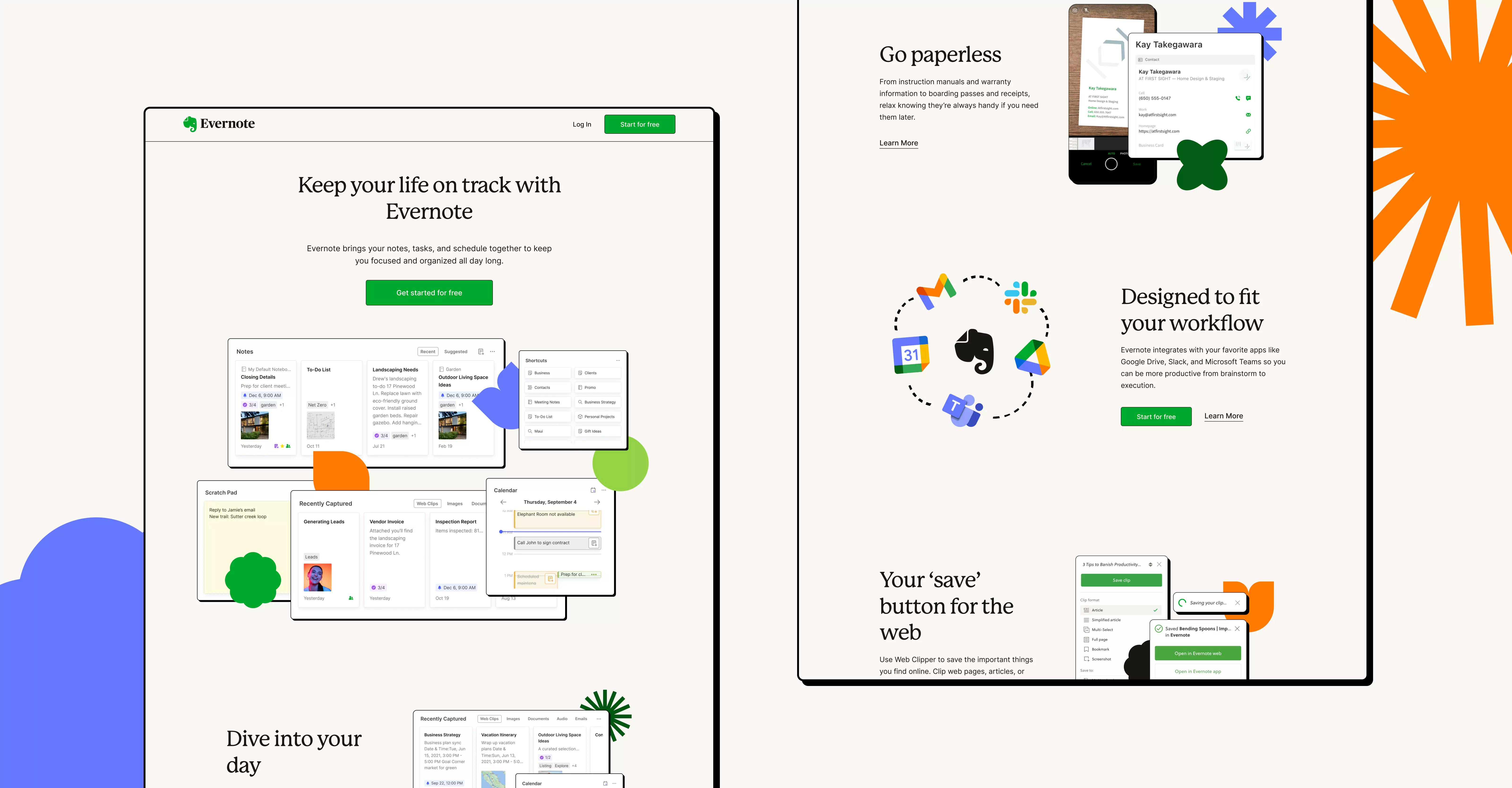 New Evernote website 2024