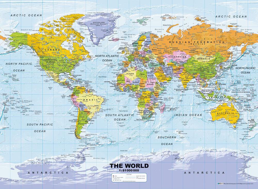 Ravensburger 500 Piece Puzzle (Political World Map) | Buy online at The ...