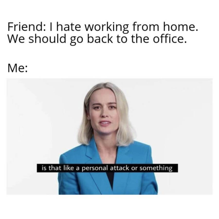 Working from home meme