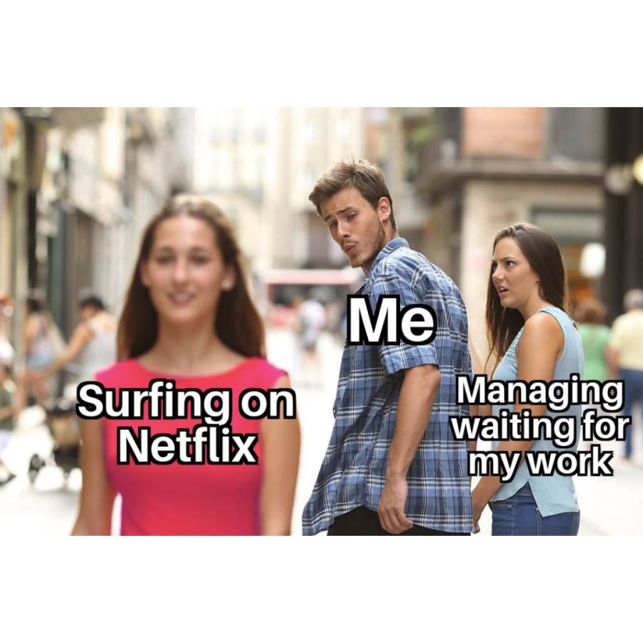 Working from home meme