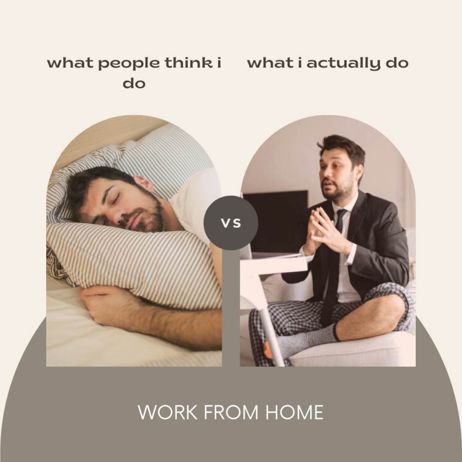 Working from home meme