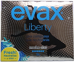 Absorbante de noapte cu aripi, 9buc Evax Liberty