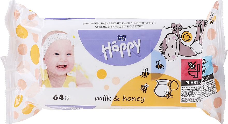 Șervețele umede "Lapte și Miere" - Bella Baby Happy Milk & Honey