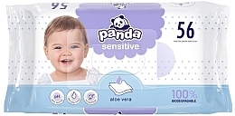 Șervețele umede cu aloe „Panda Sensitive”, 56 buc. Bella Baby