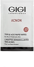 Facial Wet Wipes Gigi Acnon Triple Acid Rapid Wipes