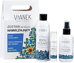 セット Vianek Facial Moisturizer Kit Bag (micellar/milk/200ml + eye/cr/15ml + tonik/10ml)	