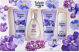 Tulipan Negro Sweet Violeta キット (edt/50ml + b/lot/75ml + sh/gel/75ml + deo/50ml)	