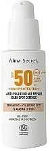 色付き日焼け止め Alma Secret Anti-pollution Age Repair Dark Spot Defense SPF 50 Sand