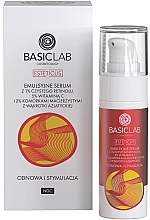 1% 純粋レチノール、5% ビタミン C、2% 幹細胞を含むフェイシャルセラム BasicLab Dermocosmetics Esteticus