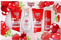 Tulipan Negro Passion Fresa Y Cereza キット (edt/50ml + b/spray/50ml + sh/gel/75ml + b/lot/75ml)