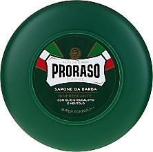 メントールとユーカリを配合したシェービングソープ Proraso Green Shaving Soap