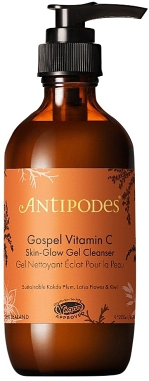 Τζελ καθαρισμού προσώπου με βιταμίνη C Antipodes Gospel Vitamin C Skin Glow Gel-Cleanser