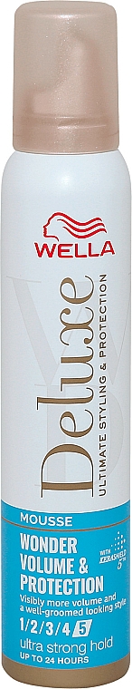 Μους μαλλιών - Wella Deluxe Wonder Volume & Protection Mousse Ultra Strong Hold