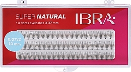 Ibra 10 Flares Eyelash Super Natural Βλεφαρίδες σε τουφάκια, C 10mm