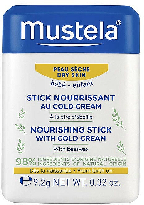 Ενυδατικό στικ για χείλη και μάγουλα - Mustela Hydra-Stick With Cold Cream