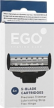 Ανταλλακτικές λεπίδες ξυρίσματος, 4 τεμ. Ego Shaving Club 5-Blade Cartridges