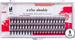 Ibra Extra Double 20 Flares Eyelash C 8 mm Βλεφαρίδες σε τουφάκια, C 0,1 mm, 8 mm