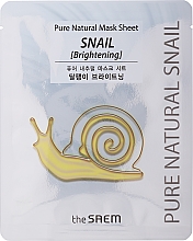 Sheet maska puž The Saem Pure Natural Mask Sheet Snail Brightening