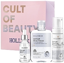 Set Hollyskin Black Caviar Vitalize Basic Care (foam/150ml + ser/50ml + toner/250ml)