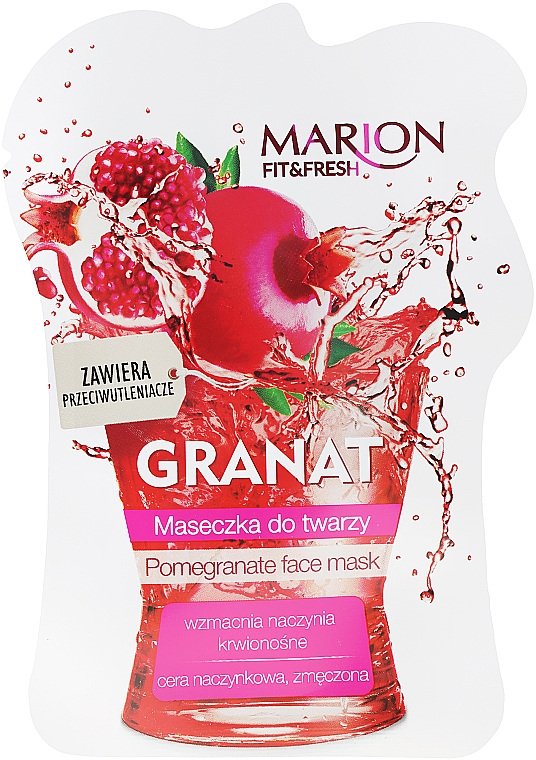 Maska za lice "Nar" - Marion Fit & Fresh Pomegranate Face Mask