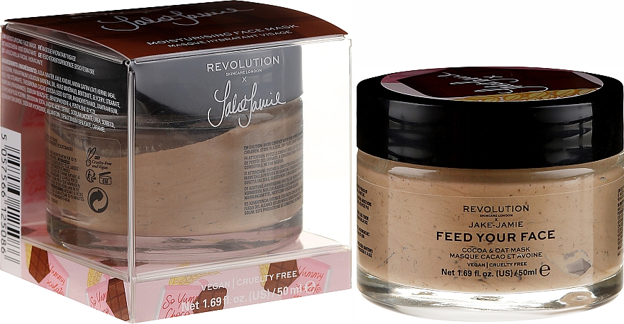 Hidratantna maska - Makeup Revolution Skincare X Jake Jamie Feed Your Face Cocoa & Oat Moisturising Face Mask